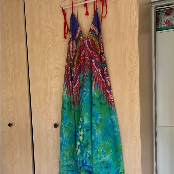 halter neck style dresses Antonia Printed Halterneck Maxi Dress main image 0